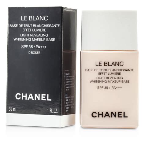 chanel le blanc light revealing whitening makeup base 10 rosee|le blanc la base.